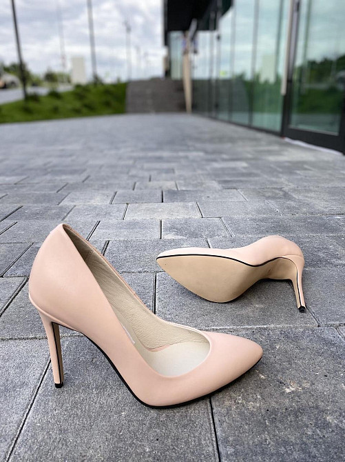 Туфлі жіночі M-LUX пудра натуральна шкіра каблук 10 см (91020) Коломыя - изображение 4
