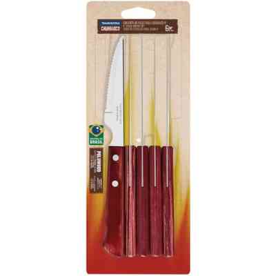 Столовый нож Tramontina Barbecue Polywood для стейку 6 шт Red Wood (21109/674) Винница