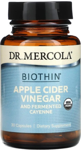 Яблучний оцет і кайенский перець Dr. Mercola Apple Cider Vinegar Cayenne 30 капс Київ - фото 1