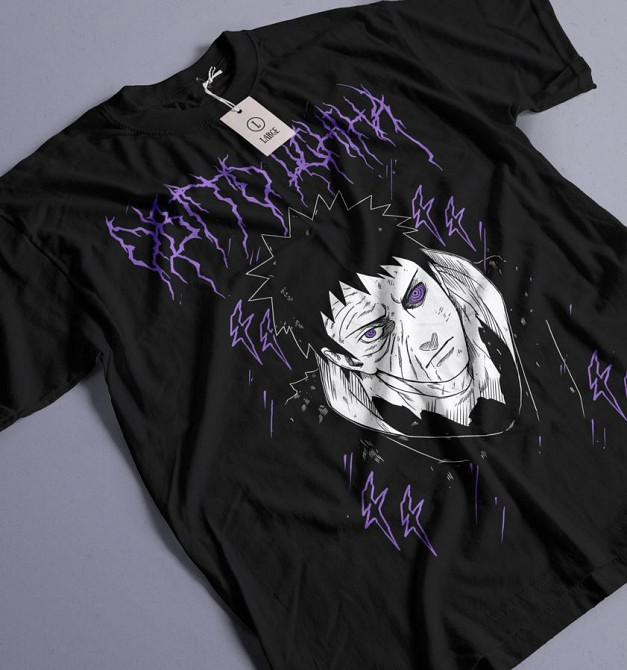 Футболка аниме Наруто оверсайз (S/M/L) Черний AnimeJ0846 Днепр - изображение 2