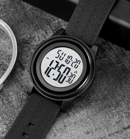 Спортивний наручний годинник Skmei 1895 (Чорний з білим циферблатом) Київ