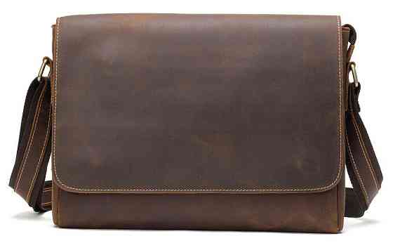 Сумка чоловіча crazy horse Vintage 14780 Коричнева Київ