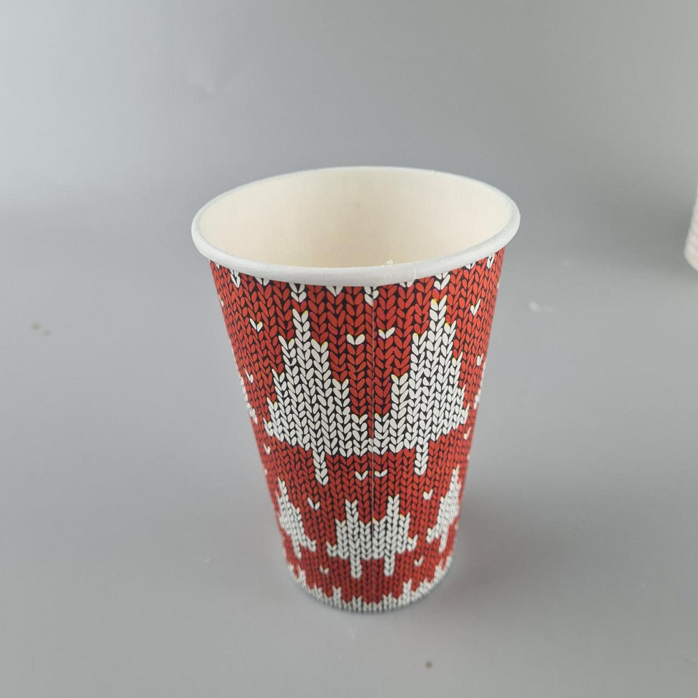 Стаканы бумажные одноразовые 340 мл НГ "ЕЛКИ НА КРАСНОМ"   (50 шт) Харьков - изображение 2