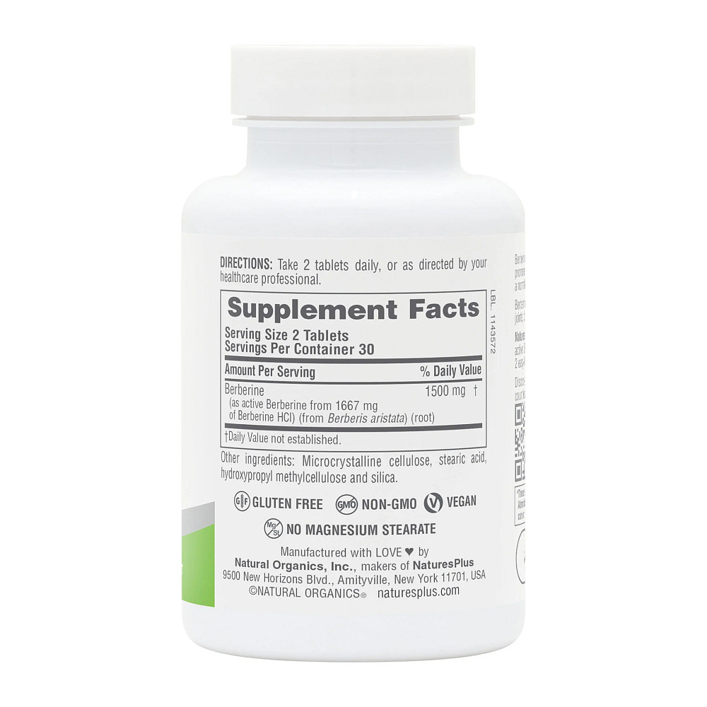 Берберин Nature's Plus Berberine 1500 мг 60 таблеток Луцьк - фото 2