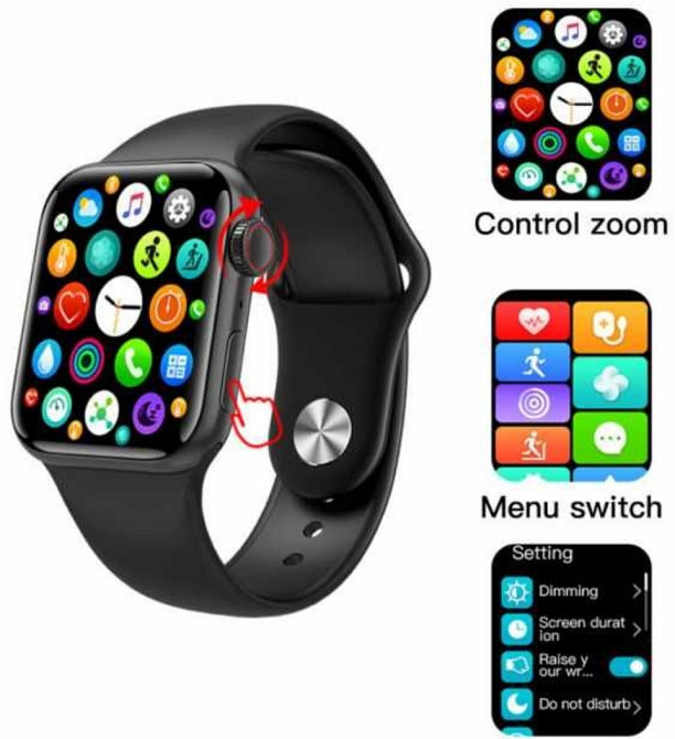 M16plus Смарт-часы M16+ Smart Watch 44mm Aluminium Трекер Умные Часы. Харьков - изображение 3