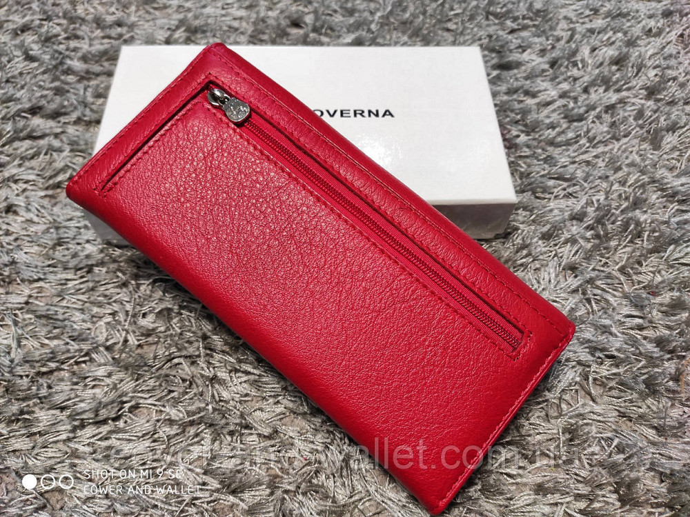 Жіночий якісний шкіряний гаманець на магнітах червоного кольору Marco Coverna Київ - фото 4