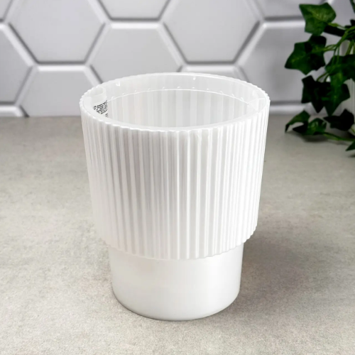 Вазон "Стелла" для орхідей з дренажем 13*15см. (біла перлина) Житомир - фото 3