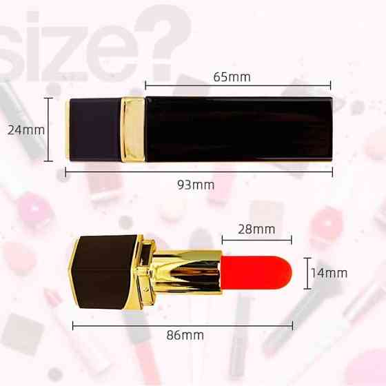 Вібратор для клітора "Помада" 10 режимів USB чорний Вінниця