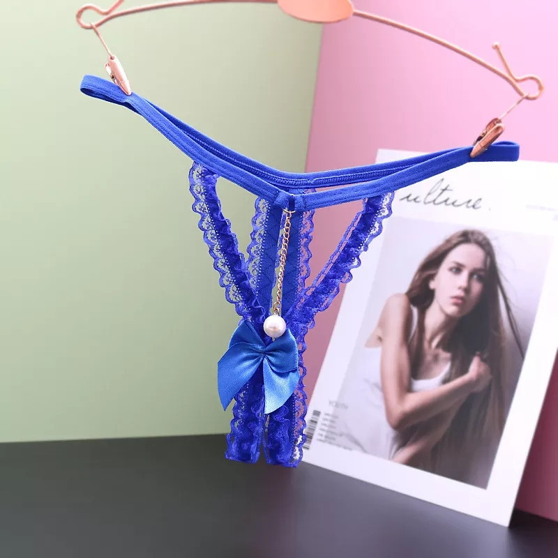 Трусики с вырезом синие - размер универсальный, резинка до 106см Киев - изображение 1