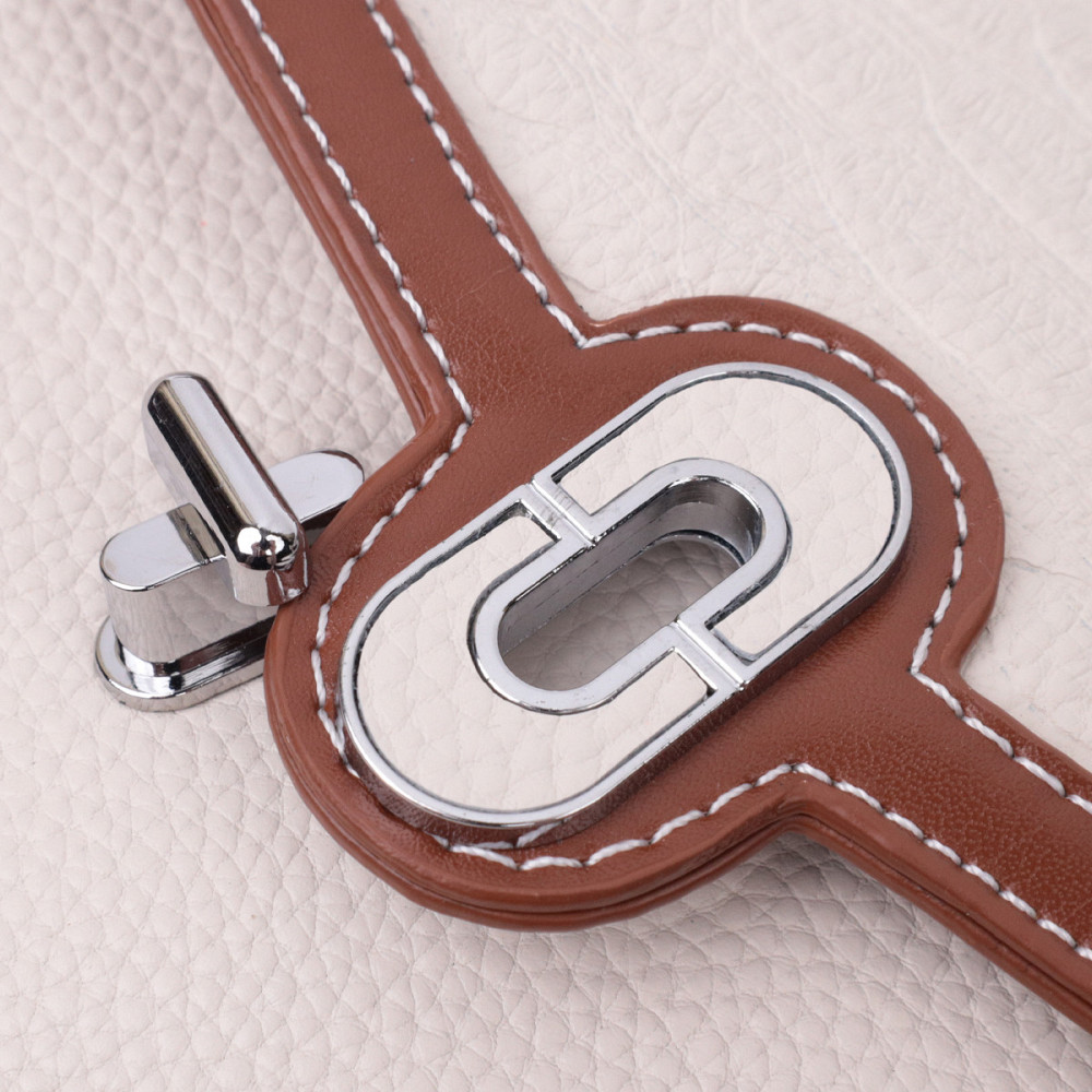 Красивая женская сумка на лето с фактурным клапаном из натуральной кожи Vintage 22623 Белая Киев - изображение 8