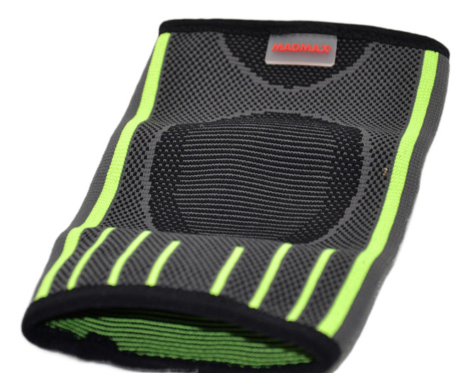 Компресійний налокітник MadMax MFA-283 3D Compressive elbow support Dark grey/Neon green S Каменское - изображение 8