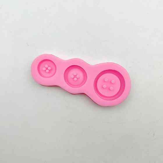 Молд силиконовый Пуговицы 99 на 44 мм розовый Киев