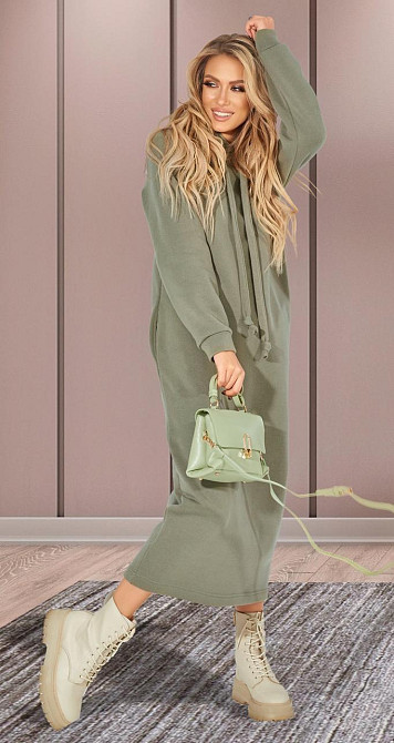 Тёплое длинное платье с начёсом (54-56) Киев - изображение 3