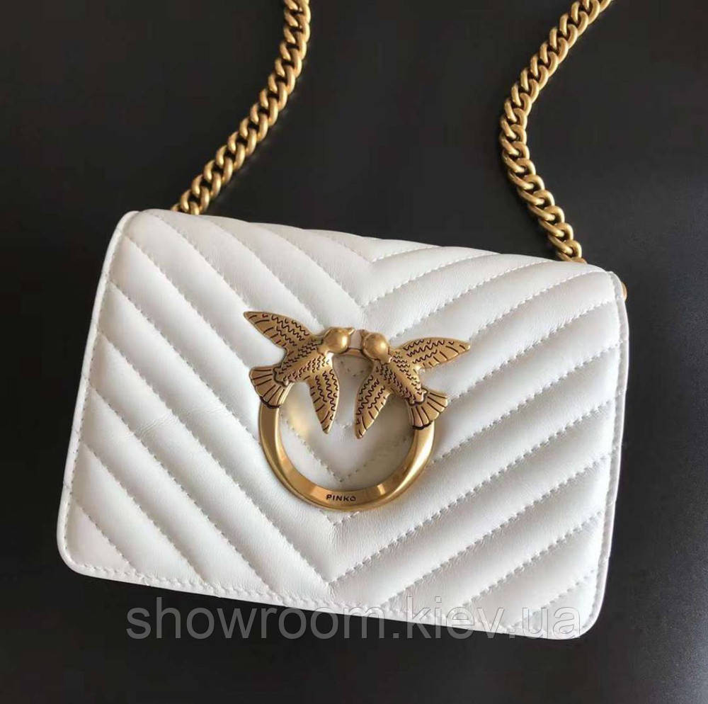 Женская сумка Pinko click mini (231112) белая Киев - изображение 9