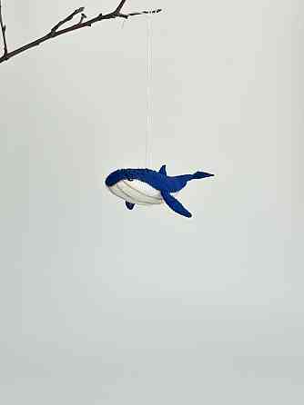 Мягкая фетровая игрушка синий кит ручной работы – безопасная развивающая игрушка Киев