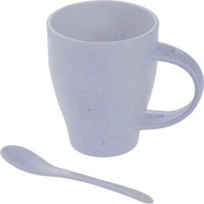 Чашка Voyager бамбукова 330 мл з ложкою світло-блакитний (V0847-23) Винница - изображение 1