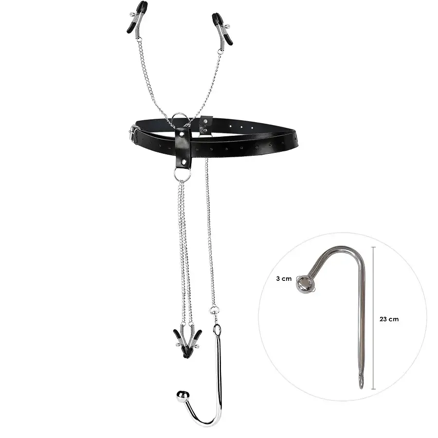 Бондажний набір із металевим анальним гаком №2 Art of Sex Blanca Bondage set with anal hook №2 Львів - фото 1