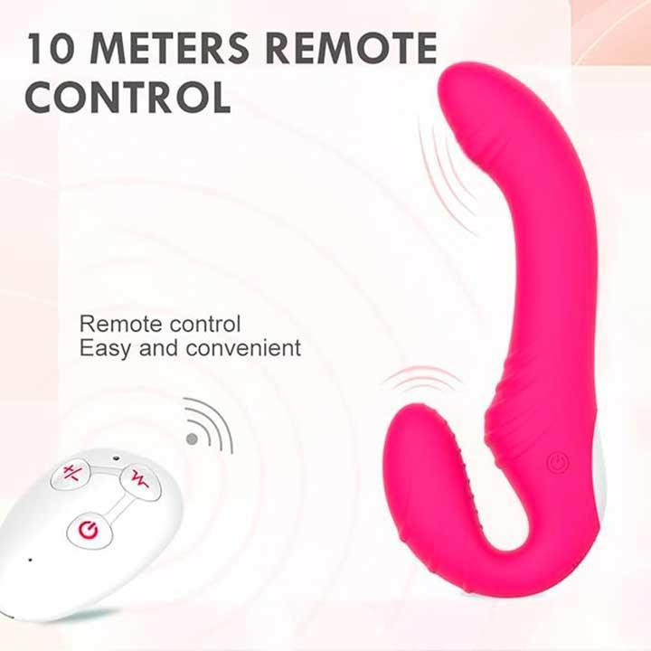 Безремневий силіконовий страпон із вібрацією й пультом Love Rider Вінниця - фото 10