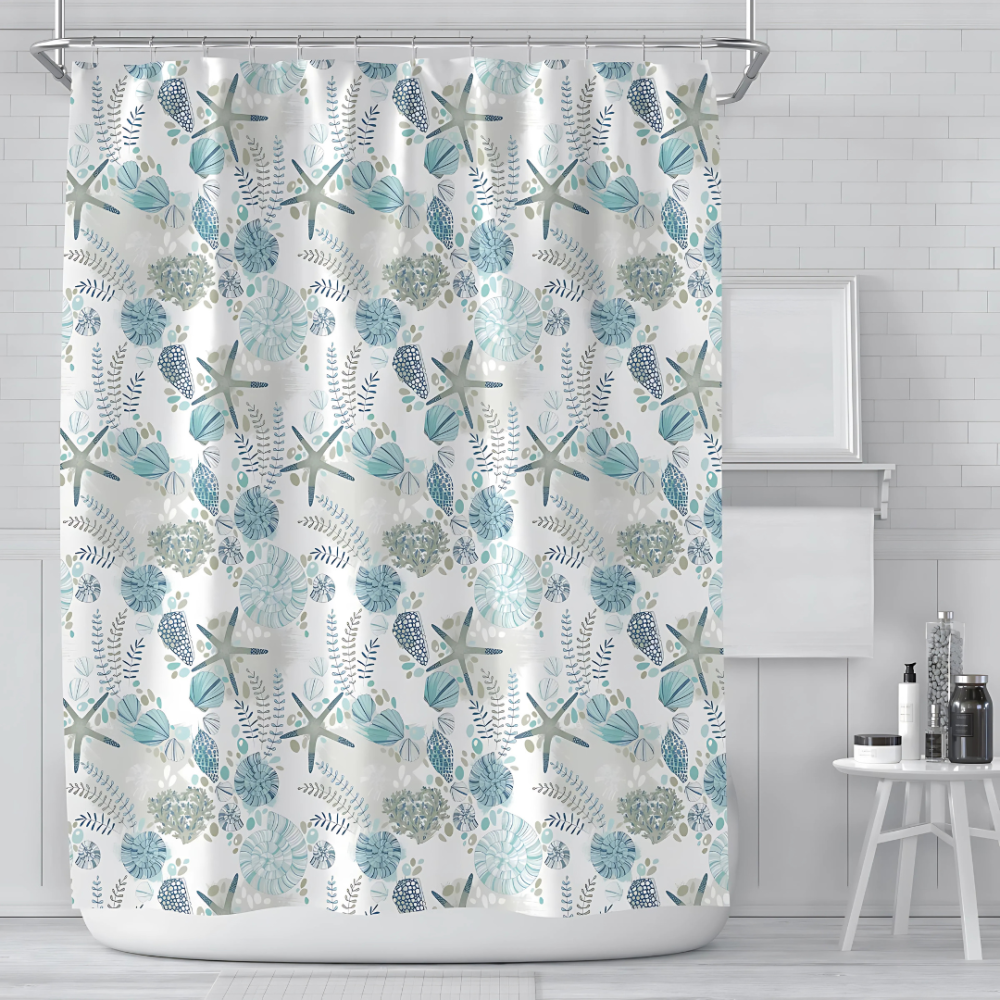 Штора для ванної та душу 178x183 см, шторка з принтом для ванної та душової кімнати з металевими гачками Кам'янець-Подільський - фото 1