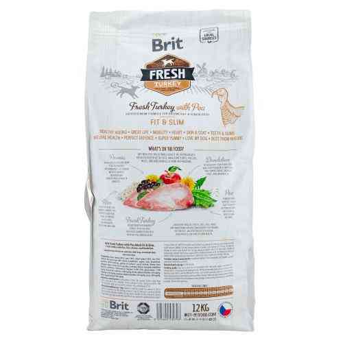Корм сухий Brit Fresh Turkey/Pea Fit and Slim для собак похилого віку і зайвою вагою з індичкою та горохом 12 кг Київ
