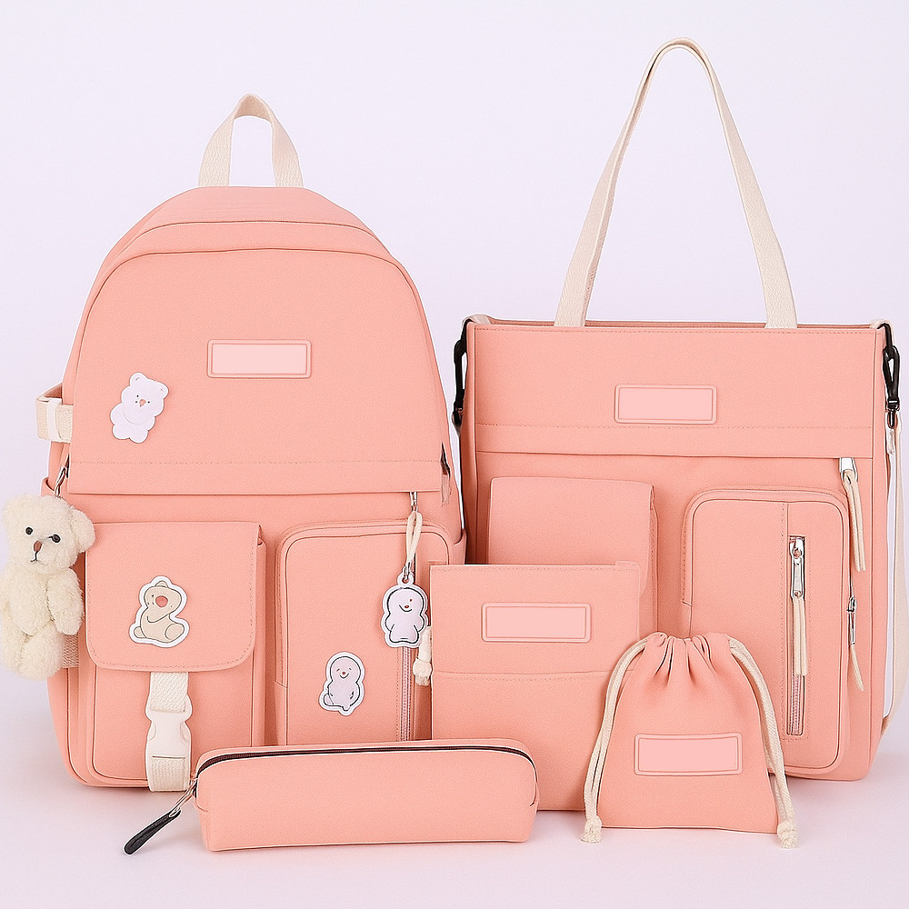 Рюкзак с сумками 5в1, Розовый / Городской рюкзак / Рюкзак подростковый / Детский рюкзак / Портфель Киев - изображение 3