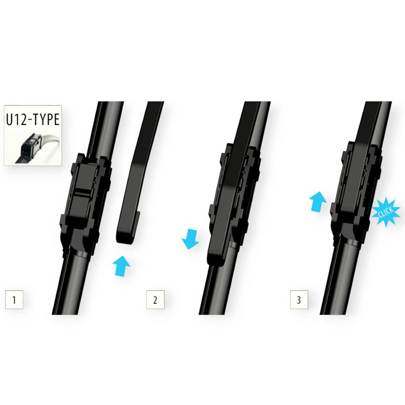 Щітка oximo безкаркасна 650мм під гачок широкий 12мм двірника Мукачево - фото 3