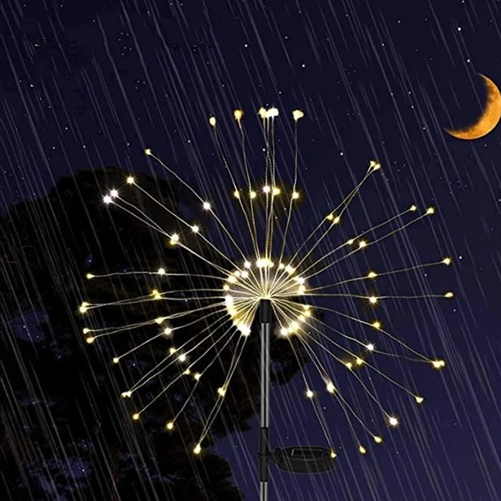 Ліхтар садовий "Феєрверк" на сонячній батареї 1шт, 120LED, ShowTime / Газонний LED світильник Київ - фото 6