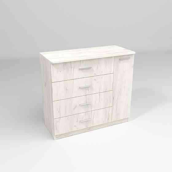 Комод Сабріна №2, Дуб Крафт Білий, 1100/500/1000 Львів