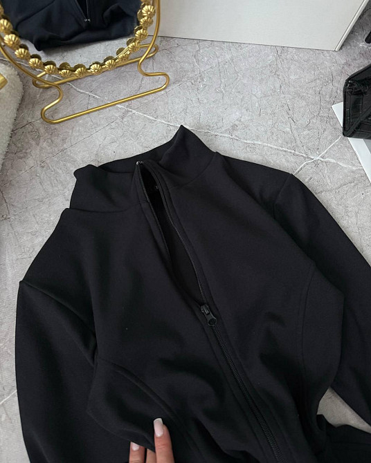 Жіночий теплий комбінезон на блискавці з перестрочками пума Одеса - фото 2