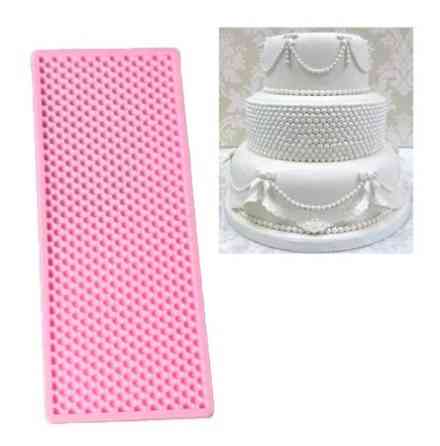 Молд кондитерский Жемчуг з дефектом разорваный 25 на 10см розовый Киев