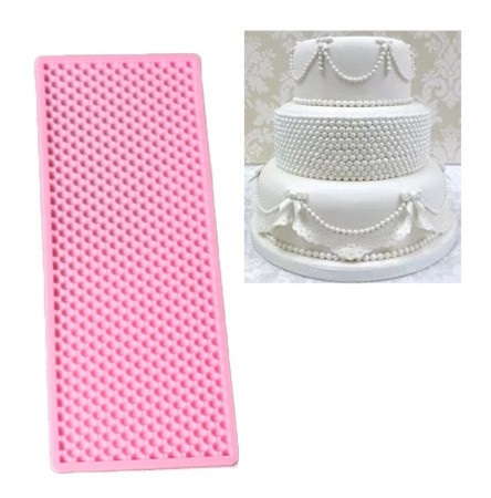 Молд кондитерский Жемчуг з дефектом разорваный 25 на 10см розовый Киев - изображение 2