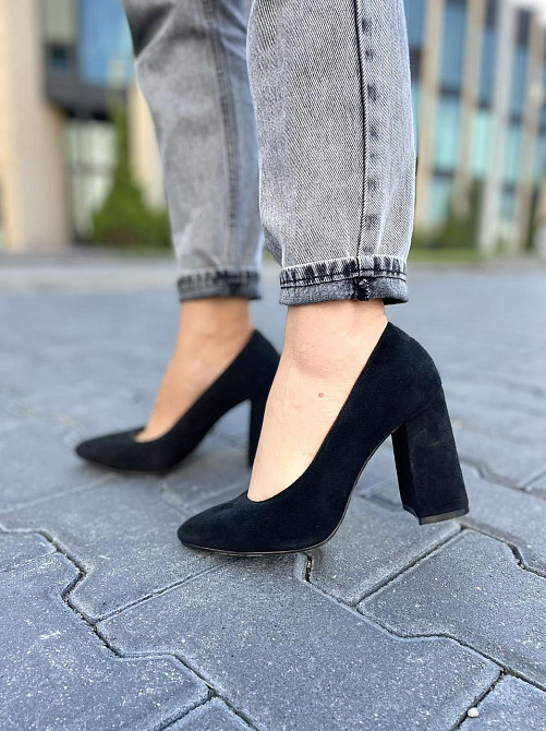 SANTINI Туфлі жіночі SANTINI чорні натуральна замша каблук 10 см 38р.39р.40р. (953571-21) Коломия - фото 2
