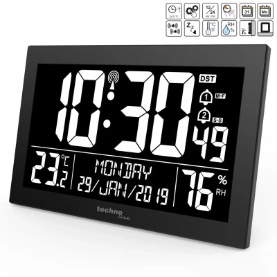 Настенные часы Technoline WS8017 Black (DAS301334) Винница - изображение 3