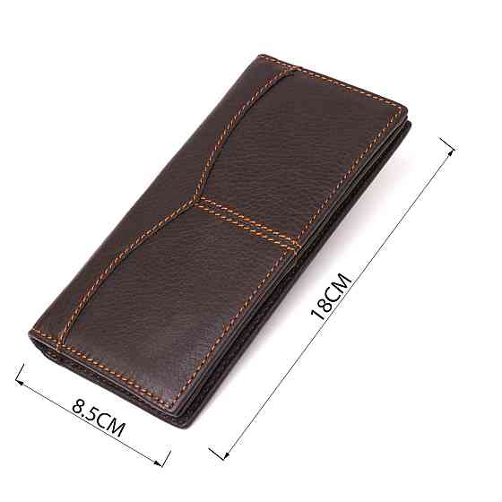 Гаманець чоловічий в гладкій шкірі Коричневий (Vintage) Київ