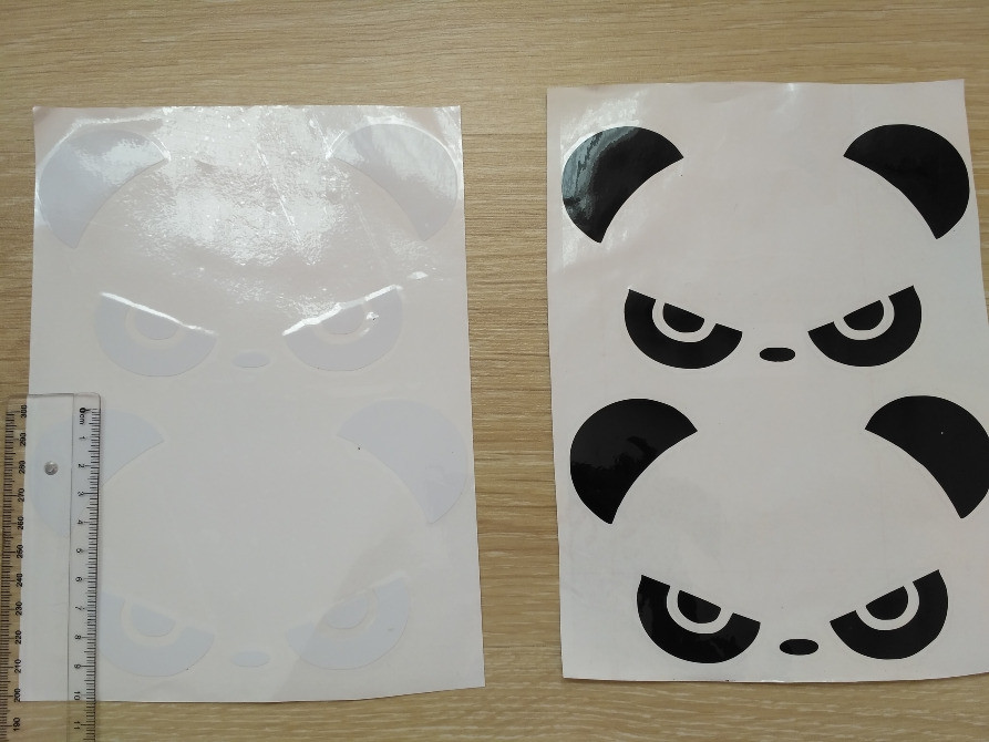 Наклейки на авто Панда Чорна, Біла на дзеркала Київ - фото 3