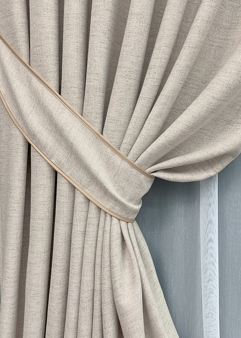 Комплект готових штор VR-Textil TWEED_V № 1914ш Попелястий 200х290 см 2 шт (32-333) Київ - фото 5