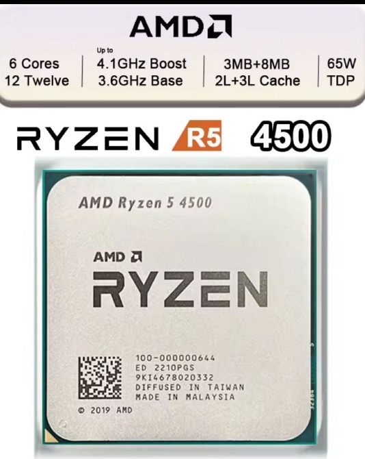 Новий процесор AMD Ryzen 5 4500   AMD Ryzen 5 4500 Київ - фото 2