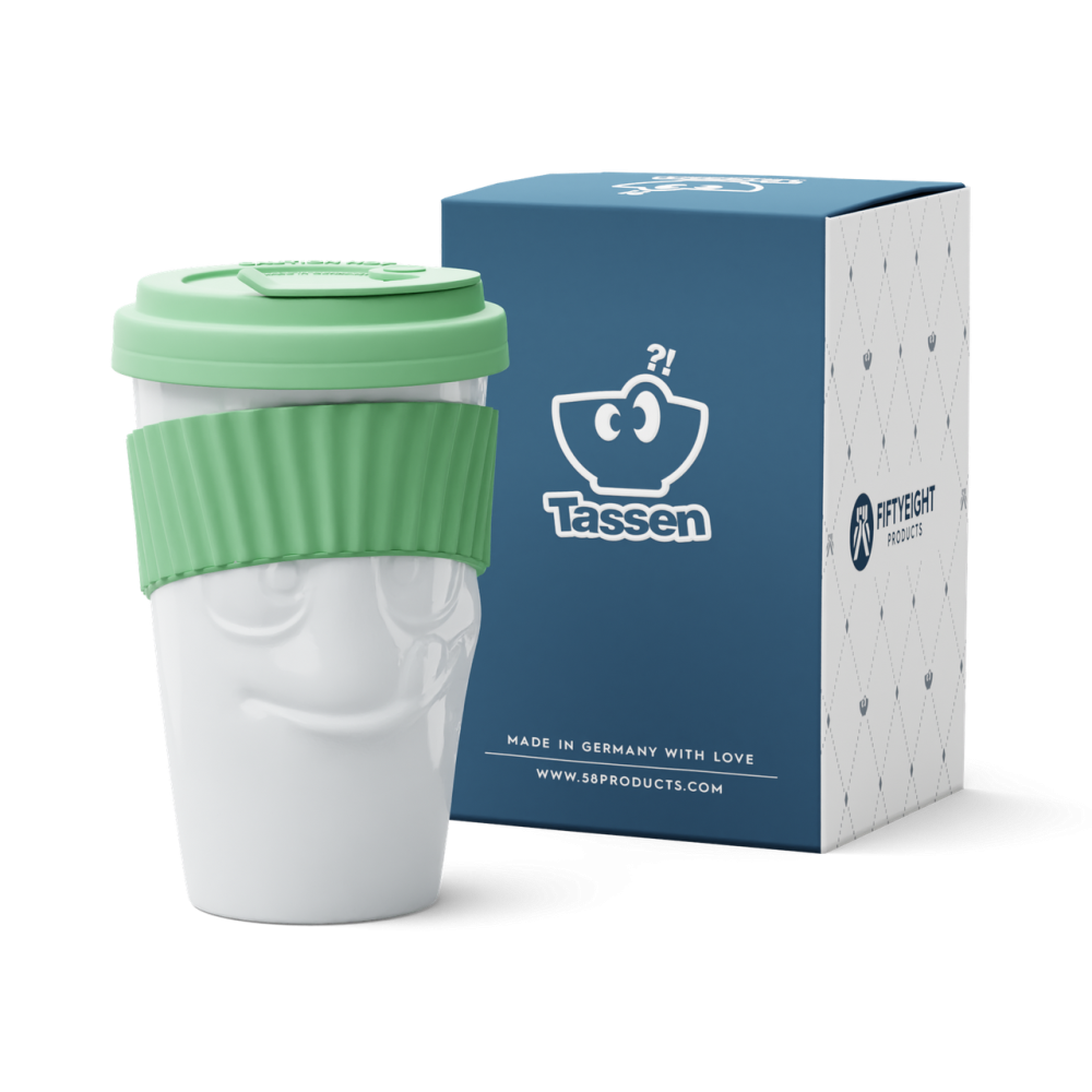 Чашка з кришкою Tassen Смачна (400 мл) порцеляна М'ята Київ - фото 4