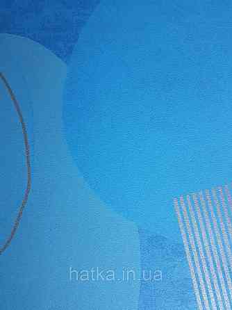 Шпалери вінілові на флізелін AS creation Geo Effect 0.53х10 дитячі геометрія 3д сині блакитні золото 38595-3 Київ