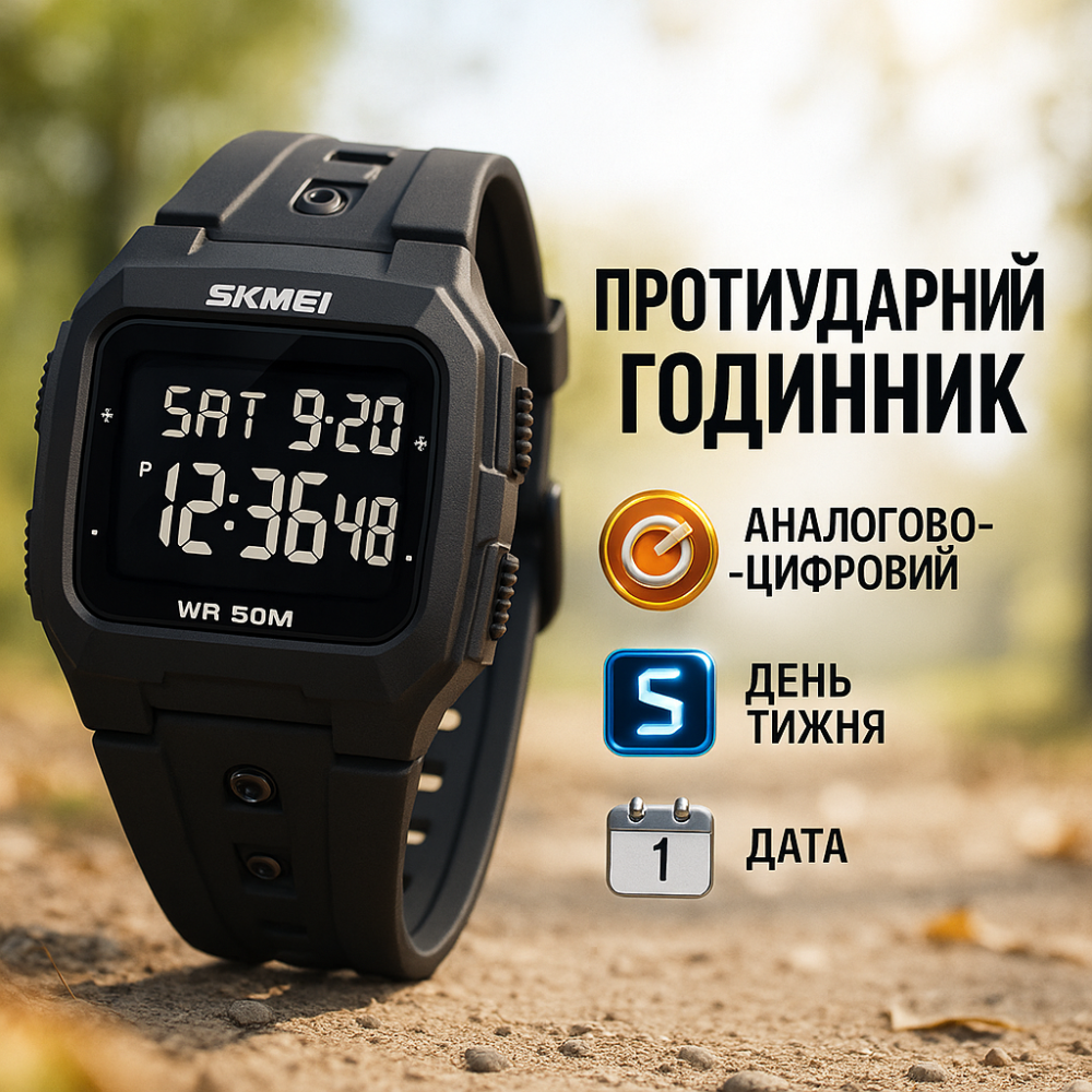 Мужские водостойкие кварцевые часы, Наручные часы с электронным механизмом Брендовые мужские ZC-81 Львов - изображение 3