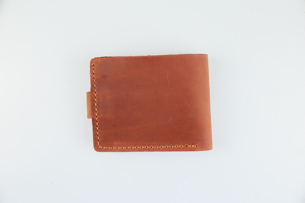 Класичний гаманець із натуральної шкіри Crazy Horse SH017 (Світло-коричневий) Суми - фото 4