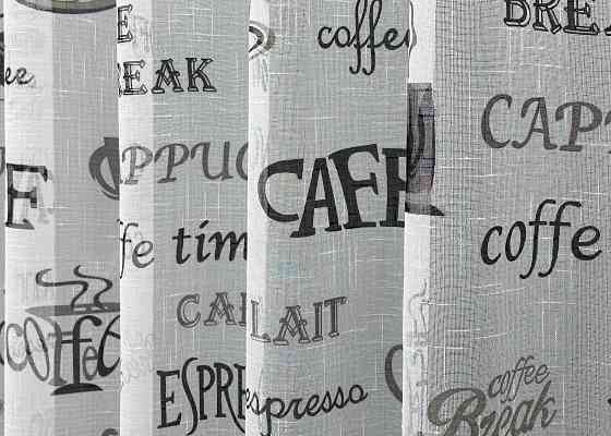 Тюль VR-Textil 1793т Льон Молочний з чорним 250х270 см (42-0944) Київ