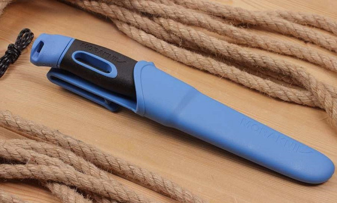 Туристичний Ніж з крісалом Morakniv "Companion Spark" Blue (13572) Неіржавка сталь Нововолинськ - фото 8
