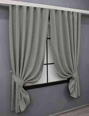 Комплект коротких штор VR-Textil Микровелюр Petek № 1477ш Светло-серый 140х170 см 2 шт (35-0221) Киев