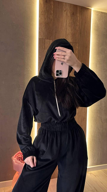 Жіночий стильний повсякденний комбінезон велюр плюш Одеса - фото 4