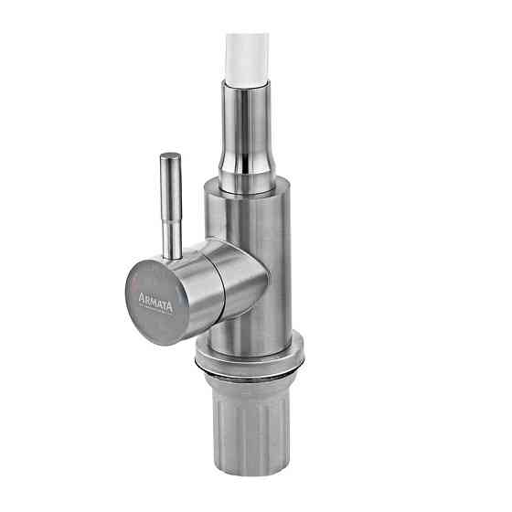 Кухонний змішувач Armata SUS-011 REFL.WHITE з силіконовим виливом з нержавіючої сталі (CH6562) Харків