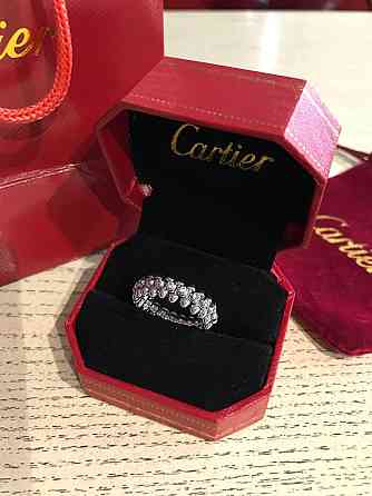 Cartier кільце з зубчиками біле золото (покриття) / Cartier кільце "зубчики" Одеса