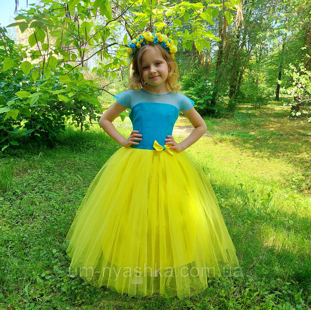 Жовта святкова сукня в патріотичних кольорах Кривой Рог - изображение 1