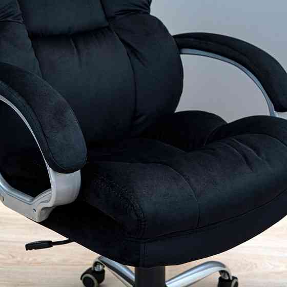 Офісне крісло керівника ManhattanDesign Хром Tilt М-1 Black (Прогумовані колеса) Днепр