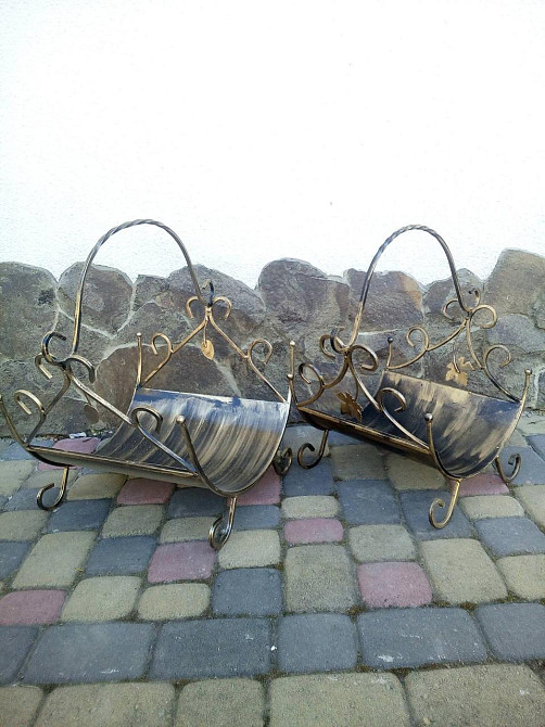 Дровниця кована для каміну велика K-006 Київ - фото 2